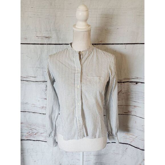 Nili Lotan Button Front Striped Top Size XS - Picture 1 of 7